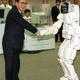 Image for article titled Politicians Shaking Hands With Robots, Ranked